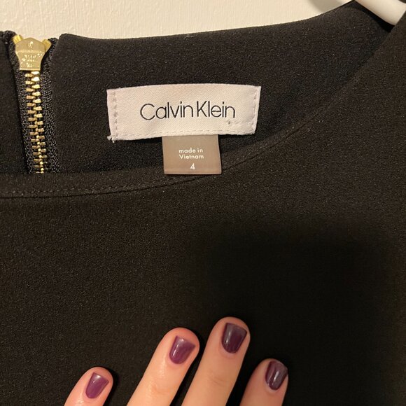 Calvin Klein 3/4 Bell Sleeve Boat Neck Sheath Dress - Picture 7 of 8